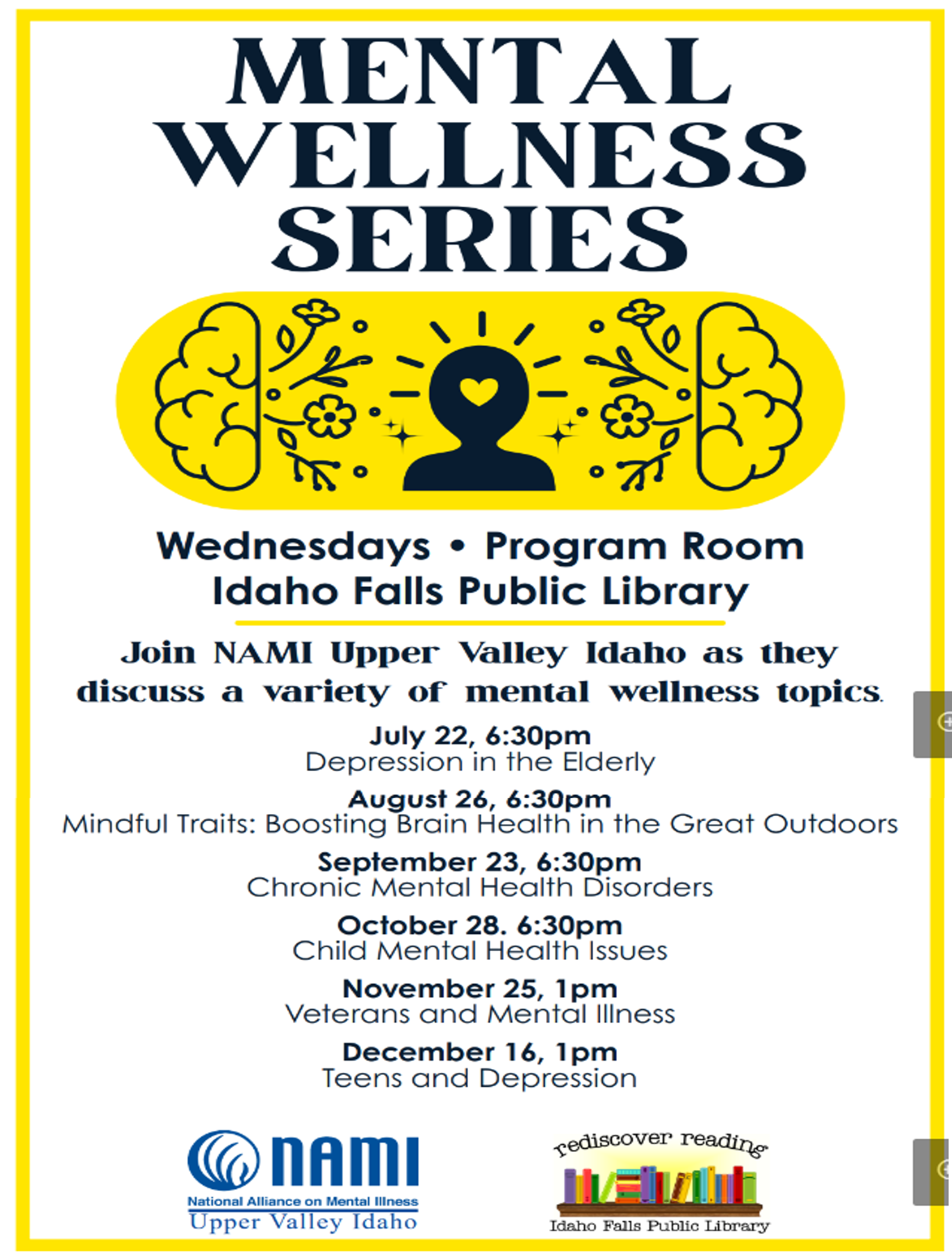 Join us to learn about mental health issues.